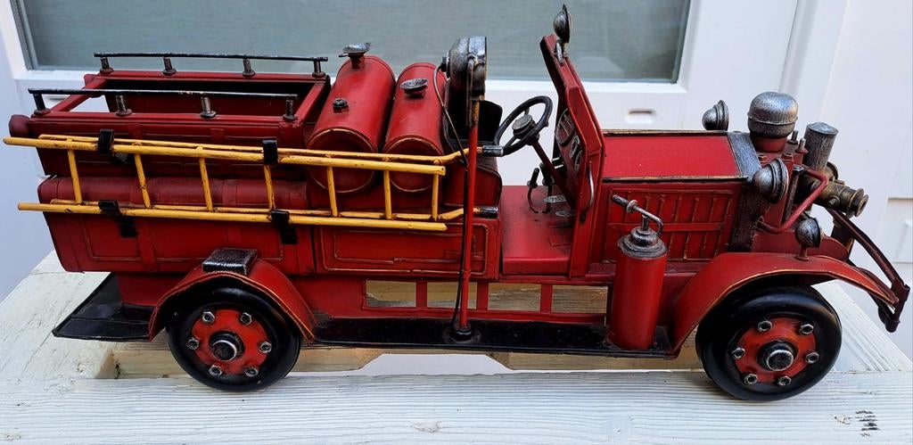 Decoratief model oude brandweerauto, Ophalen of Verzenden, Groter dan 1:32, Overige merken