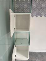 Witte Design Kast met Glazen Elementen - 160x40 cm, Ophalen of Verzenden, Zo goed als nieuw