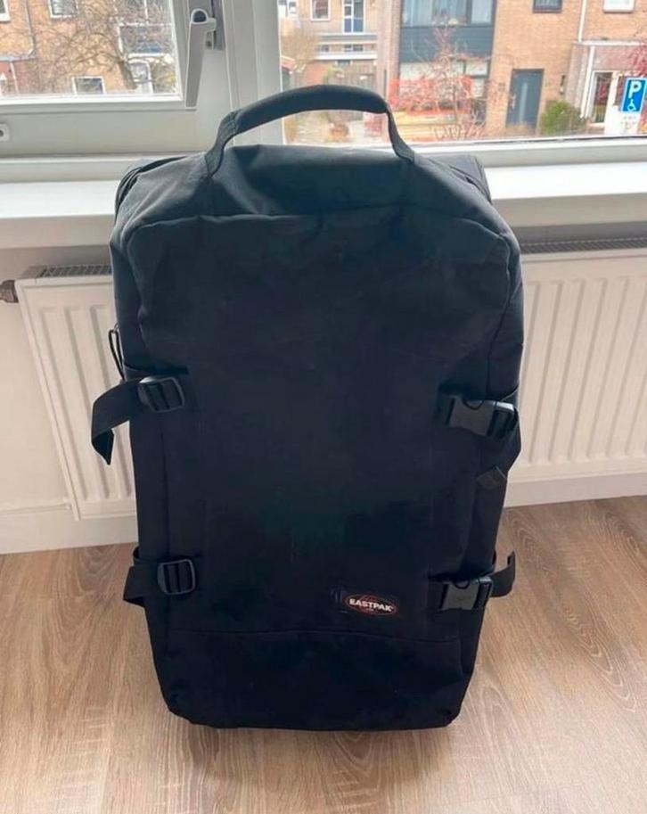 Eastpak Tranverz M Zwarte Koffer - Handige Reiskoffer, Sieraden, Tassen en Uiterlijk, Koffers, Gebruikt, Zacht kunststof, 60 tot 70 cm