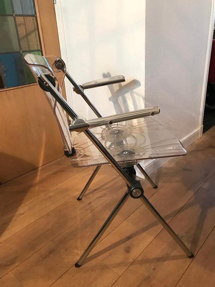 IZGS Sitland Sit & Move transparant kunststof design stoel, Huis en Inrichting, Stoelen, Zo goed als nieuw, Eén, Kunststof, Overige kleuren