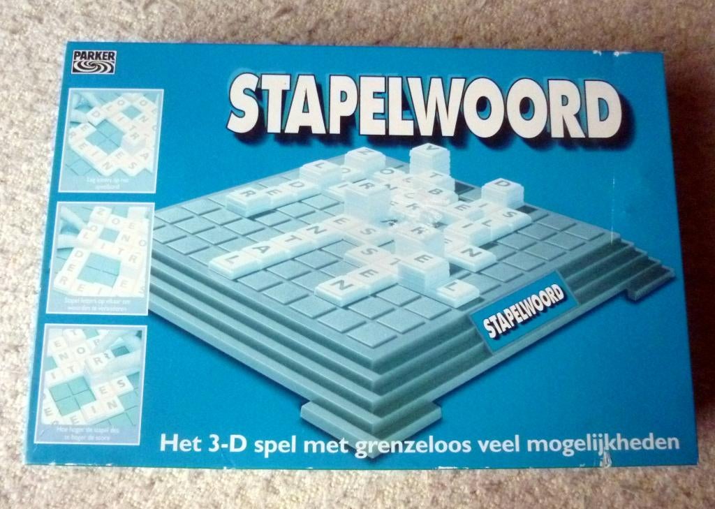 Stapelwoord Parker - 4 personen - compleet, Hobby en Vrije tijd, Gezelschapsspellen | Bordspellen, Een of twee spelers, Ophalen of Verzenden