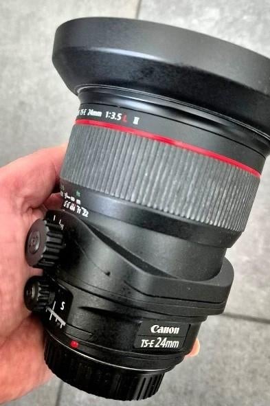 Canon TS-E 24mm f/3.5 L mark II, Ophalen, Zo goed als nieuw, Groothoeklens