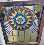 Mooi art deco glas in lood raam, Ophalen of Verzenden