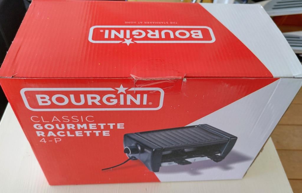 Bourgini Classic Gourmette Raclette 4-P, Ophalen of Verzenden, Nieuw, 4 t/m 7 personen