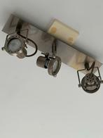plafondspot met 3 verstelbare LED spots, Huis en Inrichting, Lampen | Spots, Ophalen, Gebruikt, Metaal of Aluminium, Led