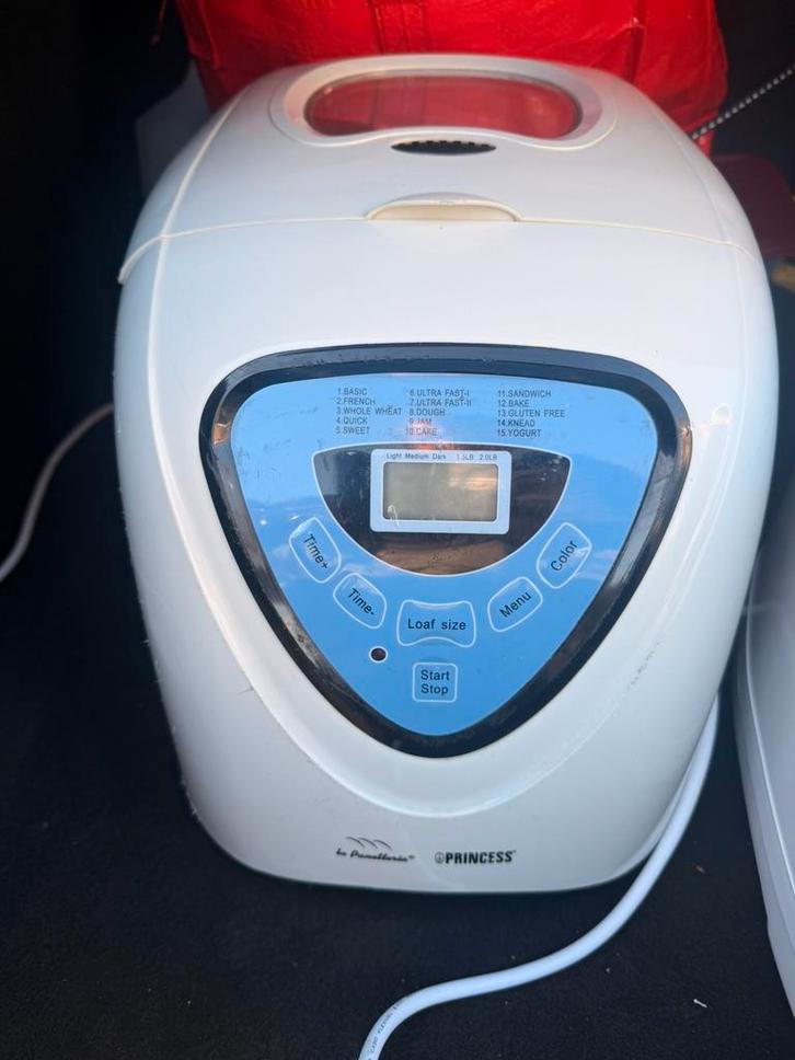 Princess broodbakmachine, Witgoed en Apparatuur, Broodbakmachines, Zo goed als nieuw, Kijkvenster, Ophalen