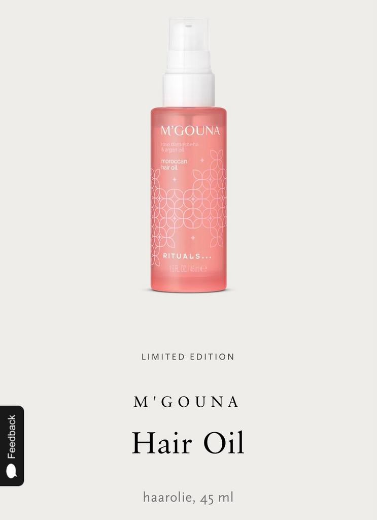 Rituals M’Gouna hair oil 45 ml 🌸 nieuw!, Ophalen of Verzenden, Nieuw, Overige typen