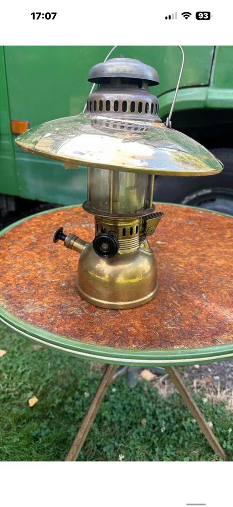 Geniol druklamp met kap 150 cp, Antiek en Kunst, Ophalen of Verzenden