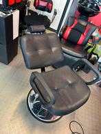 Zwarte kappersstoel, Gebruikt, Zwart, Leer, Ophalen of Verzenden