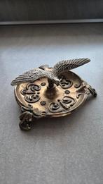 Metalen ringen houder met vogel, Antiek en Kunst, Ophalen of Verzenden