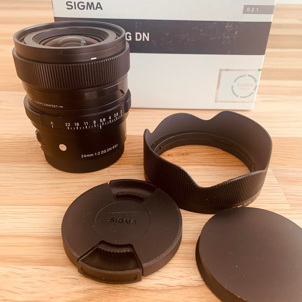 SIGMA 24mm f/2 DG Contemporary Sony E-mount - Zwart, Audio, Tv en Foto, Fotografie | Lenzen en Objectieven, Zo goed als nieuw