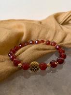 Carneool facet geluk beschermt power vertrouwen uniek, Sieraden, Tassen en Uiterlijk, Armbanden, Met bedels of kralen, Nieuw, Oranje