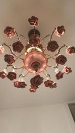 Antieke kleine kroonluchter met roosjes, Ophalen of Verzenden, Gebruikt