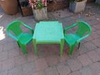 Kinder tuintafeltje met 2 stoelen, Ophalen, Gebruikt, Tafel(s) en Stoel(en)