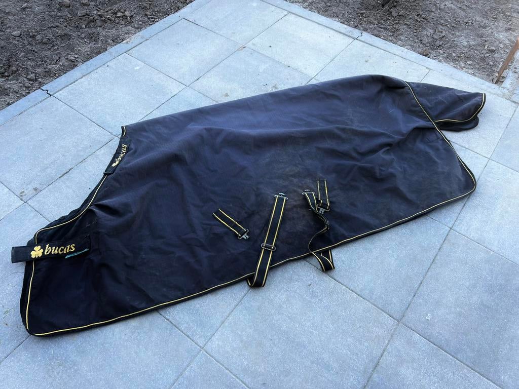 Bucas Irish Turnout Light 6.6 198 50g Black/Gold, Bucas, Gebruikt, Ophalen of Verzenden, Regendeken