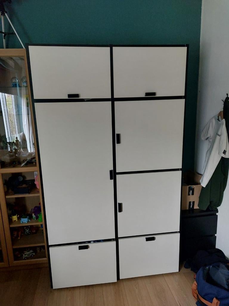 IKEA visthus kledingkast - wit/zwart, Huis en Inrichting, Kasten | Kledingkasten, Overige materialen, Gebruikt, 150 tot 200 cm