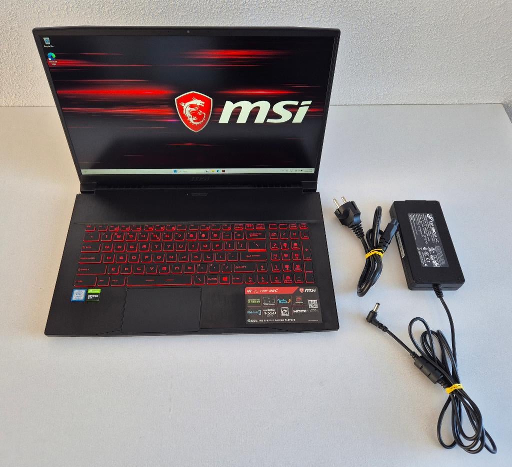 MSI GF75 Thin 9SC 17,3" Gaming Laptop GTX 1650 i7-9750H 16GB, Gebruikt, Met videokaart, 2 tot 3 Ghz, Qwerty