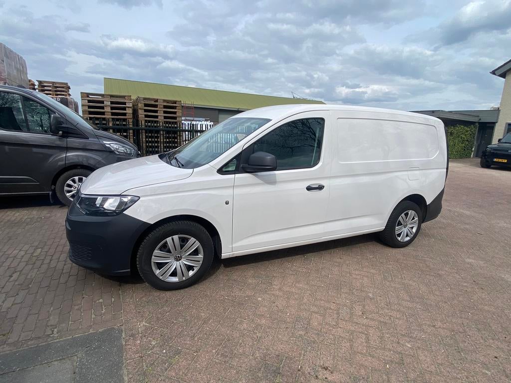 V.W. Caddy Maxi 2.0 TDI 190 pk. 2021 lease overname. 118.000, Voorwielaandrijving, Stof, Wit, Origineel Nederlands