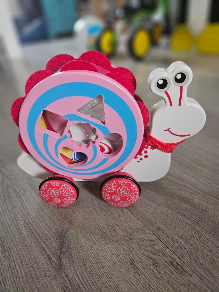 Houten slak vormensorteerder met wieltjes, Ophalen of Verzenden, Nieuw, Overige typen, Met wieltjes