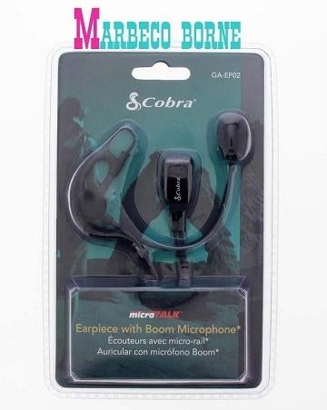 Headset, Oortje voor portofoons, Handsfree, Microfoonboom, 5 tot 15 km, Nieuw, Cobra, Info@marbeco.nl