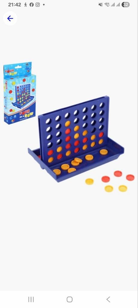 Vier op een Rij Reisversie - Nieuw, Hobby en Vrije tijd, Gezelschapsspellen | Bordspellen, Een of twee spelers, Ophalen of Verzenden