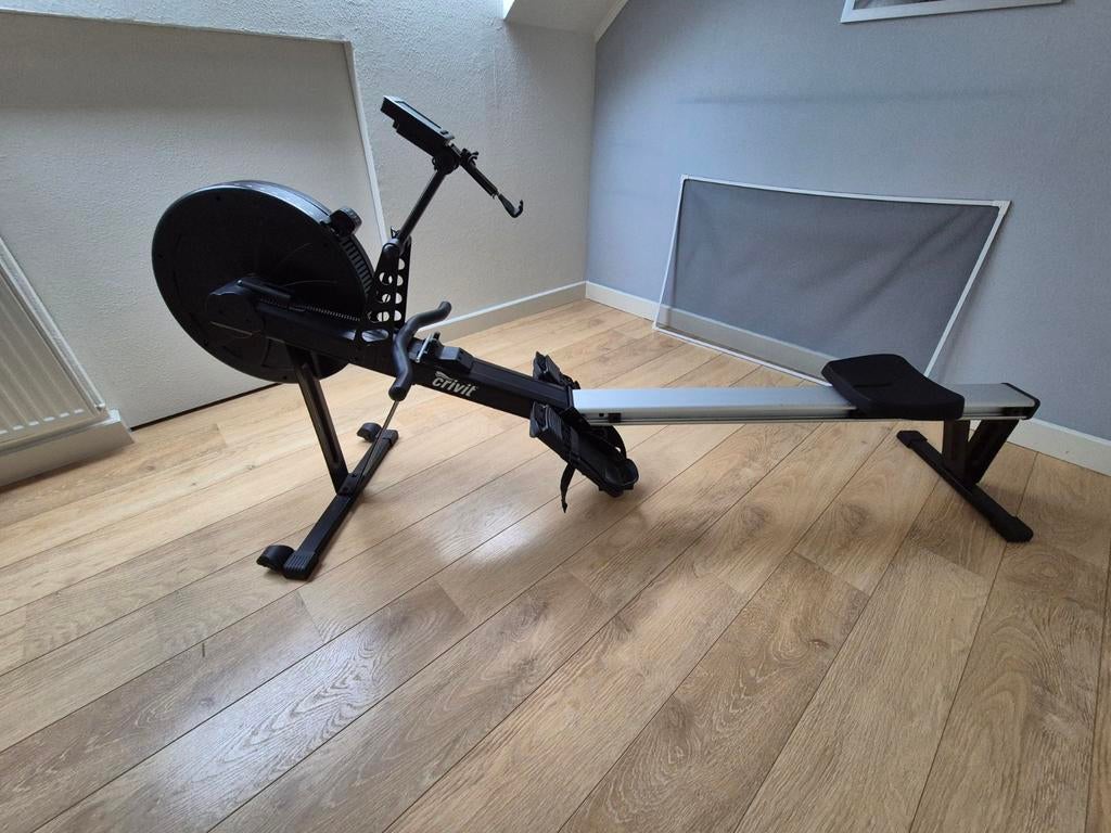 Crivit Roeimachine, Sport en Fitness, Fitnessapparatuur, Ophalen, Metaal, Roeitrainer, Buik