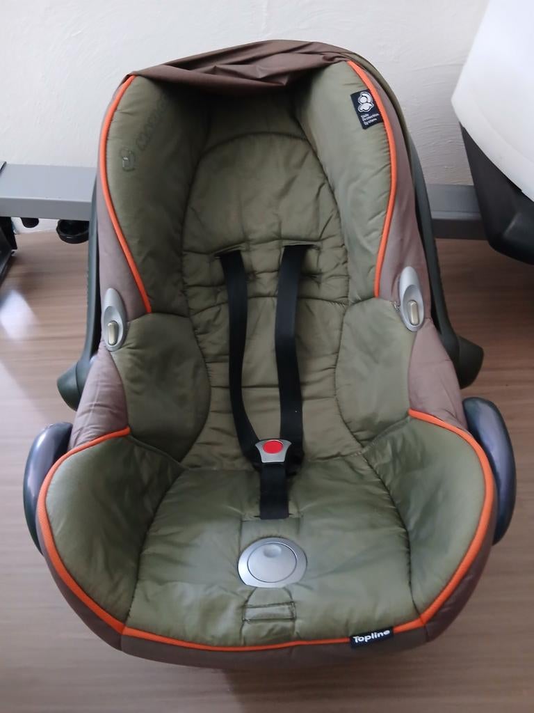 Maxi Cosi, groen, oranje, trappelzak verkleiner, Ophalen, 0 t/m 13 kg, Maxi-Cosi, Autogordel