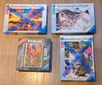 2 Ravensburger puzzels poes en Flokati papegaai, Hobby en Vrije tijd, Denksport en Puzzels, Ophalen of Verzenden, 500 t/m 1500 stukjes