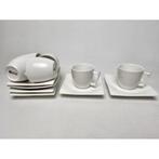 # Maxwell Williams 6 expresso kop en schotels wit, Ophalen of Verzenden, Zo goed als nieuw, Overige stijlen, Kop(pen) en/of Schotel(s)