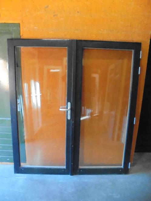 Openslaande tuindeuren dubbelglas, 177 x 197 (nr. LB1180A), Doe-het-zelf en Verbouw, Deuren en Horren, Zo goed als nieuw, Buitendeur