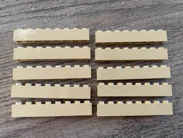  lego basis blokjes 1x8 beige (9) beschikbaar voor biedingen