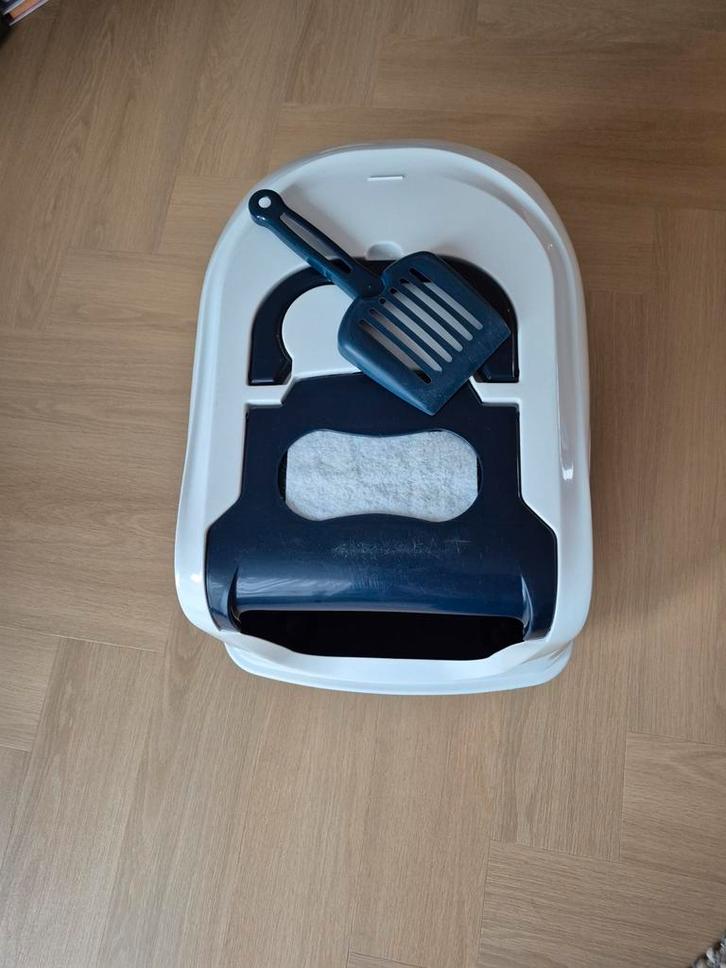 Kattenbak wit / blauw, Dieren en Toebehoren, Katten-accessoires, Ophalen
