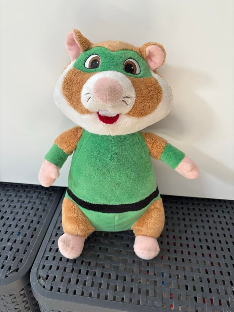 Albert Heijn Knuffel Hamster superheld groen pak en masker!, Ophalen of Verzenden, Zo goed als nieuw, Overige typen