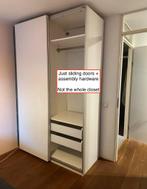 IKEA Hasvik schuifdeuren – wit, 150x236 cm, Huis en Inrichting, Kasten | Kledingkasten, Ophalen, Zo goed als nieuw, 50 tot 75 cm