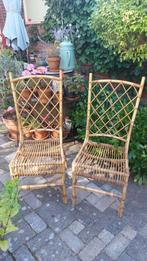 Bamboe Stoelen, Huis en Inrichting, Stoelen, Ophalen, Gebruikt, Twee, Bruin