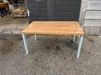 Industriële Tafel - Hout & Staal - 160x100x80cm, Ophalen, Gebruikt, 50 tot 100 cm, Industriële