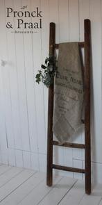 Stoere shabby linnen plaid 100 x 100 cm.*Pronck & Praal*, Ophalen of Verzenden, Nieuw