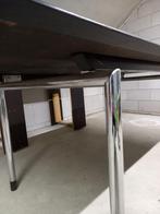 Eettafel chrome onderstel jaren 70, Gebruikt, 150 tot 200 cm, Rechthoekig, 50 tot 100 cm