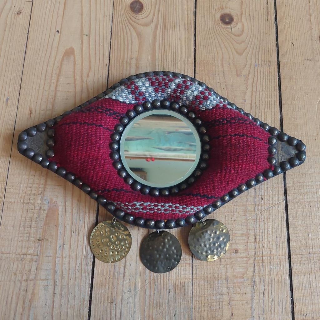 Lucky Vintage set van Marokkaanse kelim spiegels, Huis en Inrichting, Woonaccessoires | Spiegels, Minder dan 50 cm, Gebruikt, N.v.t.