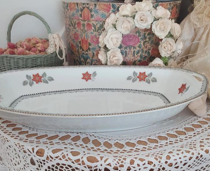 Brocante serveerschaal Puls, Antiek en Kunst, Antiek | Schalen, Ophalen of Verzenden