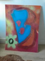 Uniek graffiti schilderij – “De B met zonnetje” – 1m x 55cm, Antiek en Kunst, Ophalen of Verzenden