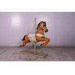 Christmas Carousel Horse Brown – Paard Hoogte 145 cm, Diversen, Kerst, Ophalen, HorecaBeelden, Nieuw, HorecaBeelden