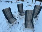 4 Hartman tuinstoelen met Madison kussens, Ophalen, Gebruikt, Kunststof, Inklapbaar