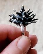 Fantastische brutalistische zilveren Spoetnikring !, 18 tot 19, Verzenden, Zo goed als nieuw, Dame