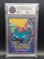 Venusaur 1999 topps 1st blue print (rainbow foil) woetoe 9, Verzenden, Zo goed als nieuw, Foil