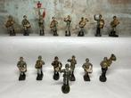 Fraaie collectie soldaten - muziekkorps - Elastolin, Ophalen