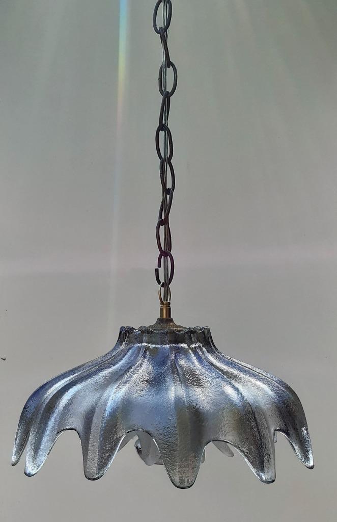 VINTAGE DESIGN GLAZEN HANGLAMP OF PLAFONDLAMP, Huis en Inrichting, Lampen | Plafondlampen, Zo goed als nieuw, Glas, Ophalen of Verzenden