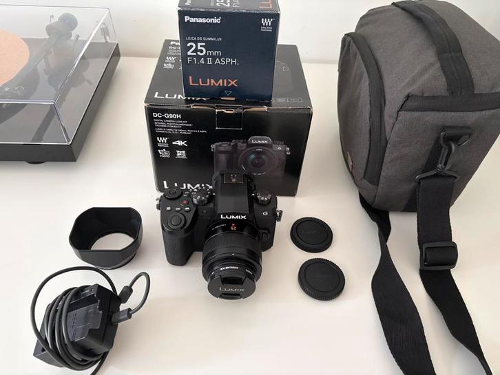 Panasonic G90 + Leica Summilux f1.4 25mm lens, Audio, Tv en Foto, Fotocamera's Digitaal, Zo goed als nieuw, Overige Merken, Geen optische zoom