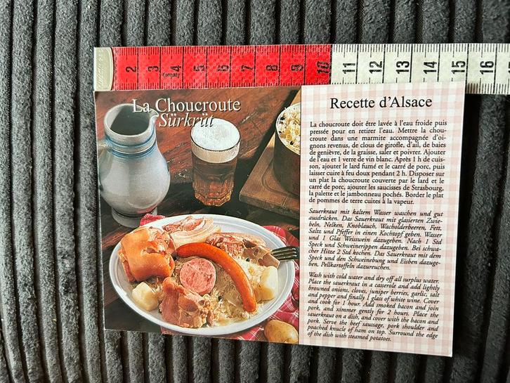 786. Kaart Recept, Verzamelen, Ansichtkaarten | Themakaarten, Ongelopen, Ophalen of Verzenden