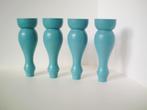 Meubelpootjes - 4x - 703 beuken - turquoise gelakt., Huis en Inrichting, Woonaccessoires | Overige, Nieuw, Ophalen of Verzenden